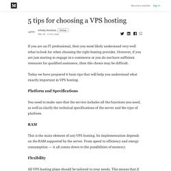 5 tips for choosing a VPS hosting - Infosky Solutions - Medium