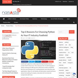 Top 6 Reasons For Choosing Python As Your IT Industry Foothold