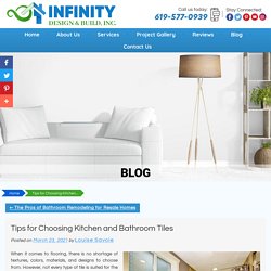 Tips for Choosing Kitchen and Bathroom Tiles