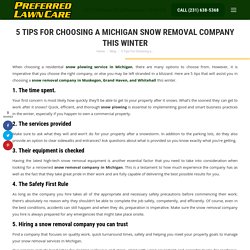 Tips For Choosing a Michigan Snow Removal Company This Winter