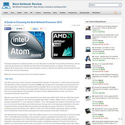 A Guide to Choosing the Best Netbook Processor 2010