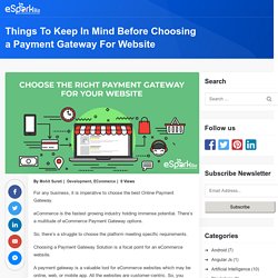 Things To Keep In Mind Before Choosing a Payment Gateway For Website