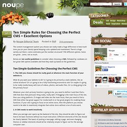 Choosing the Perfect CMS Excellent Options