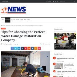 Tips for Choosing the Perfect Water Damage Restoration Company – Best The News