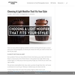 Choosing A Light Modifier That Fits Your Style