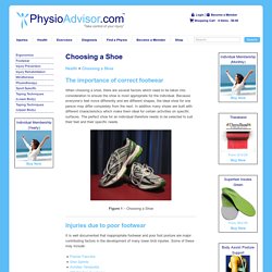 Choosing a Shoe - Correct Footwear - PhysioAdvisor