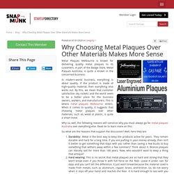 Why Choosing Metal Plaques Over Other Materials Makes More Sense