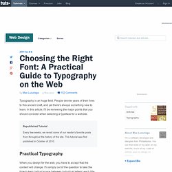 Choosing the Right Font: A Practical Guide to Typography on the Web