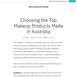 Makeup made in Australia