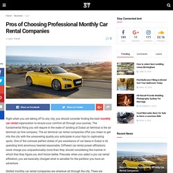 Pros of Choosing Professional Monthly Car Rental Company