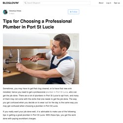 Tips for Choosing a Professional Plumber in Port St Lucie