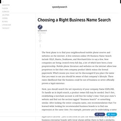 Choosing a Right Business Name Search