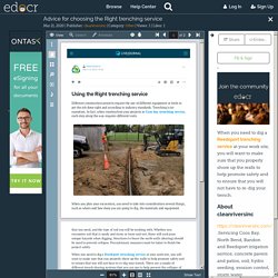 Advice for choosing the Right trenching service