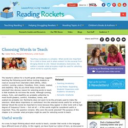 Choosing Words to Teach (Elementary)
