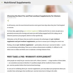 Choosing the Best Pre and Post workout Supplements for Women