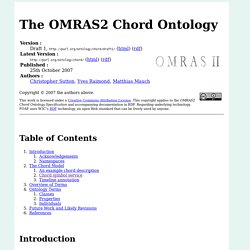 Chord Ontology Specification