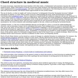 Chord structure in medieval music