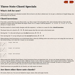 Just Chords: Three-Note-Chord Specials