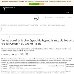 Venez admirer la chorégraphie hypnotisante de l'oeuvre d'Elias Crespin au Grand Palais ! dans l'expo Artistes & Robots du 5 avril au 9 juillet 2018