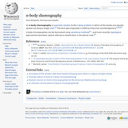 n-body choreography, wikipedia