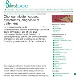 Chorioamniotite : causes, symptômes, diagnostic et traitement - Santé Doc
