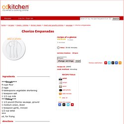 Chorizo Empanadas Recipe from CDKitchen
