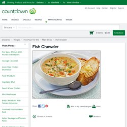 Fish Chowder Recipe - Quick and easy at countdown.co.nz