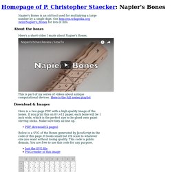 Chris Staecker: Napier's Bones