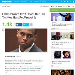 Chris Brown Isn't Dead, But His Twitter Handle Almost Is