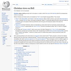 Christian views on Hell