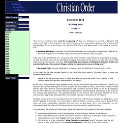 Christian Order - Read - Features - December 2011