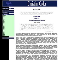 Christian Order - Read - Features - January 2012