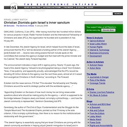 Christian Zionists gain Israel's inner sanctum