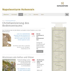 Christianisierung-Reformation - Napoleonturm Hohenrain Wäldi