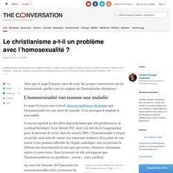 Le christianisme a-t-il un problème avec l’homosexualité ?