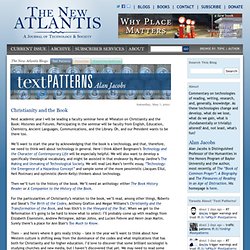 Text Patterns: Christianity and the Book