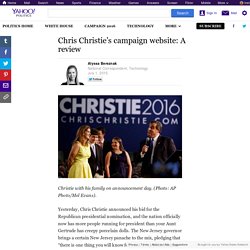 Chris Christie’s campaign website: A review