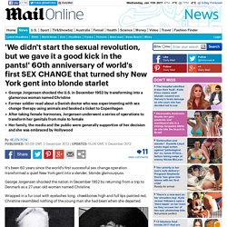 Christine Jorgensen sex change: 60th anniversary of world's first SEX CHANGE that turned shy New York gent into blonde starlet