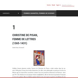 Christine de Pisan, femme de lettres (1365-1431) – Femmes savantes, femmes de science