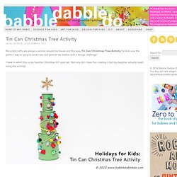 Tin Can Christmas Tree Activity - Babble Dabble Do