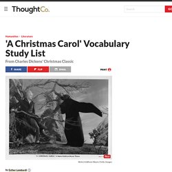 'A Christmas Carol' Vocabulary Study List