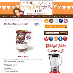 Christmas Cookies in a Jar in Chic and Crafty, Dessert Recipes, Recipes