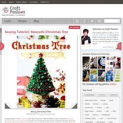 Sewing Tutorial: Kanzashi Christmas Tree