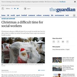 Christmas: a difficult time for social workers