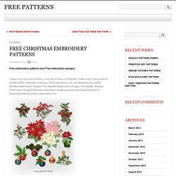 FREE CHRISTMAS EMBROIDERY PATTERNS - FREE PATTERNS
