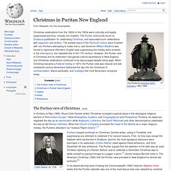 Christmas in Puritan New England