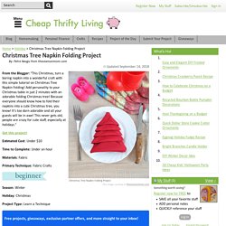 Christmas Tree Napkin Folding Project