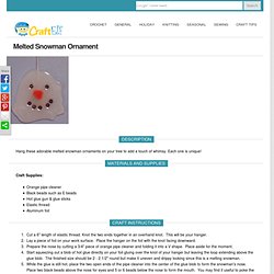 Melted Snowman Christmas Ornament craft instructions