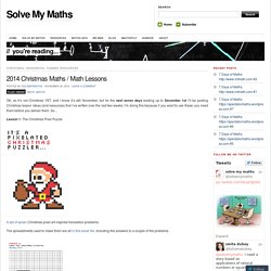2014 Christmas Maths / Math Lessons