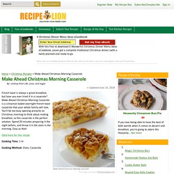 Make Ahead Christmas Morning Casserole